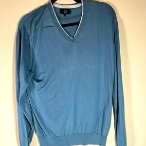 Dunhill London light blue  Mens V Neck Mens Sweater Size small